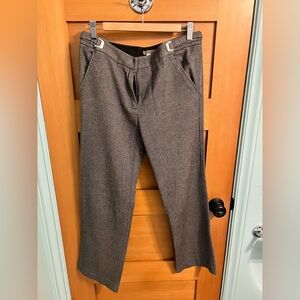 J. Crew Women’s Gray Herringbone Wide Leg Dress Pants